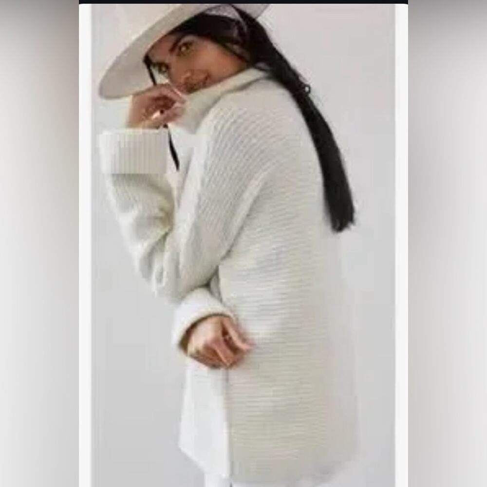 Pilcro cozy winter white cowl neck tunic knit sweater